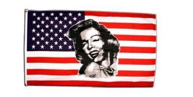 USA Marilyn Monroe Flag 5 x 3 FT - 100% Polyester with Eyelets Banner