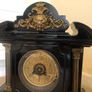 Antique ornate black marble mantle clock Image 2