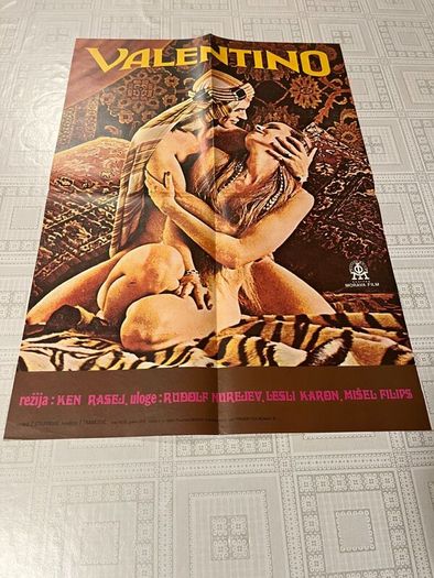 Valentino - Original Film Poster. Ken Russell. C. 1970.