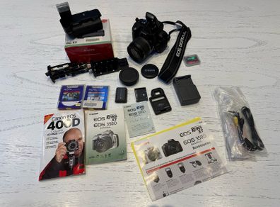 Canon EOS Rebel XT with 18-55mm lense and extras