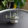Vintage silver plated brandy glass warmer - oil lamp Image 2