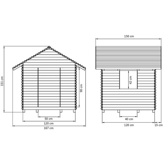 Playhouse Impregnated Pinewood 167x150x151 cm