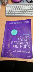 Bryman's Social Research, 6th edition