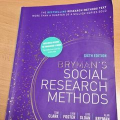 Bryman's Social Research, 6th edition