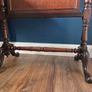 Antique Victorian Rosewood Fire screen, Fine Berlin Woolwork Embroidered Panel. Image 10