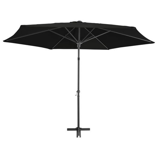 Outdoor Parasol with Steel Pole 300 cm Black