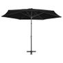 Outdoor Parasol with Steel Pole 300 cm Black Image 2