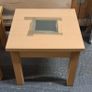 Pair of Small Side Tables with Center Glass Inserts Image 2