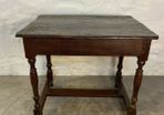 Antique, c1680 oak peg jointed Charles 11 side table.