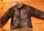 Age 5 Brown Leather Look Fleece Lined Jacket