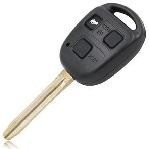 Toyota 3 Buttons Remote Key Blank Replacement Case Shell For Toyota Prado Tarago Camry Corolla TOY43 With Pad