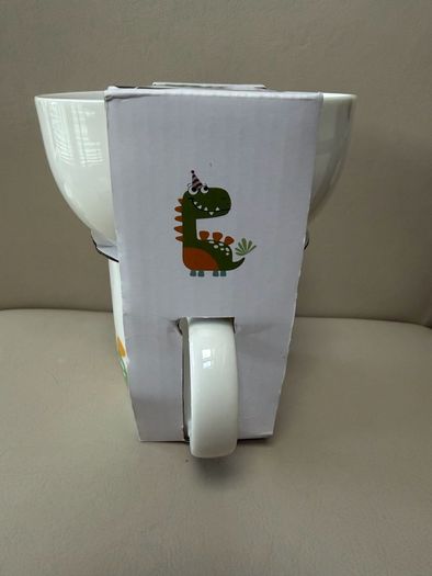 Kids porcelain set salad bowl + mug Bobi