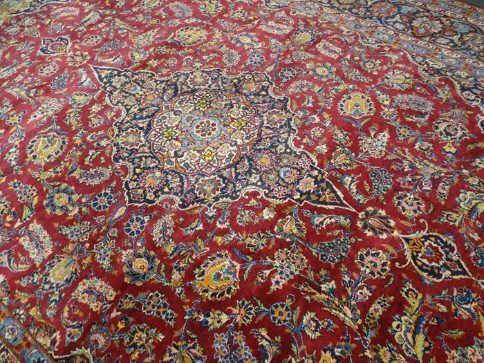 P.ersian Old Kashan Rug.4.1x2.93m (AK)