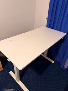 Electric Height Adjustable Standing Desk White 120 x 60cm