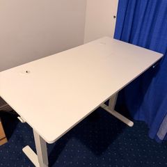 Electric Height Adjustable Standing Desk White 120 x 60cm