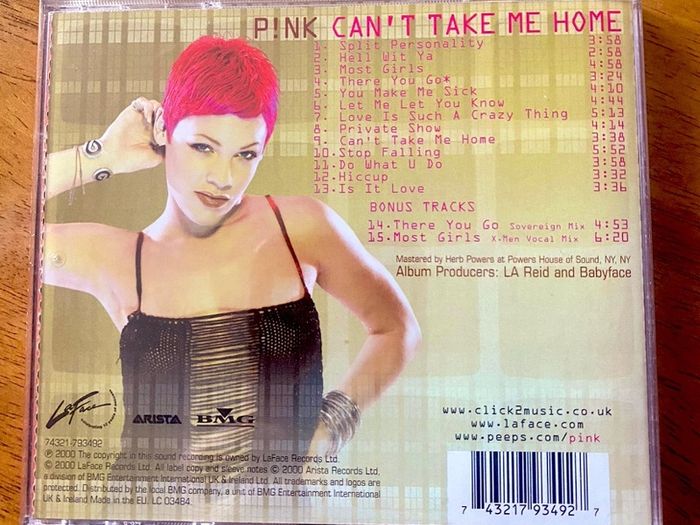 Pink, Can't Take Me Home album cd