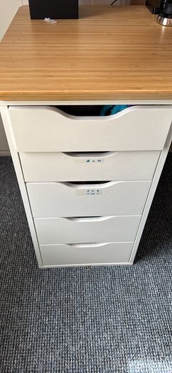 ikea bamboo desk with drawer
