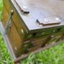 Vintage Wood Jewelry Box  Red Lining, Removable Tray 11" x 6" H-5,3" Image 5