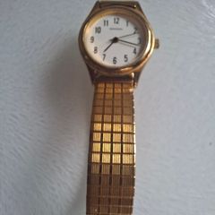 Vintage Ladies Womens Gold Tone Expandable Strap Bracelet Sekonda Quartz Watch