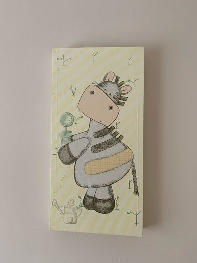Mamas and papas zeddy and parsnip wall canvas and lamp shade