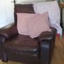 Granfort Chocolate Brown Leather Suite Image 2
