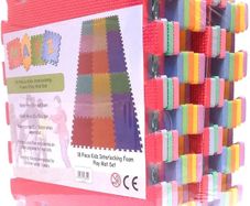 Interlocking Foam Play Mat Set. Great for Babies, Toddlers or Even exersise (32 x 32cm. 18 Piece Pastel Mats)