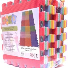 Interlocking Foam Play Mat Set. Great for Babies, Toddlers or Even exersise (32 x 32cm. 18 Piece Pastel Mats)