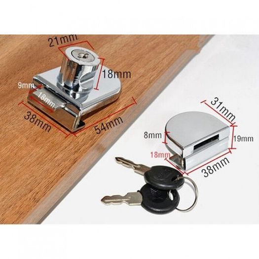 3741 Glass Door Lock Keyed Drawer Cabinet Display