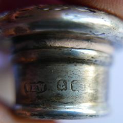 Victorian Sterling Silver And Glass Perfume Bottle