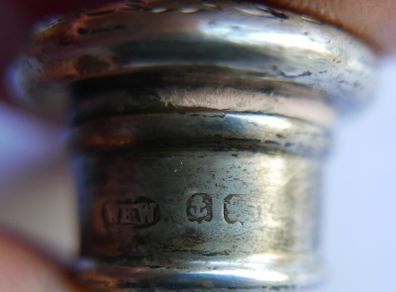 Victorian Sterling Silver And Glass Perfume Bottle
