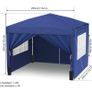 3x3m Popup Gazebo Marquee Party Tent Pavilion Blue with 4 Sides Image 3