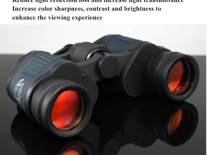 New Telescope 60X60 HD Binoculars High Clarity 10000M High Power For Outdoor Hunting Optical Lll Night Vision binocular Fixed Zoom