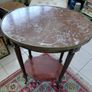 antique French Louis XVI style side table marble top Image 5