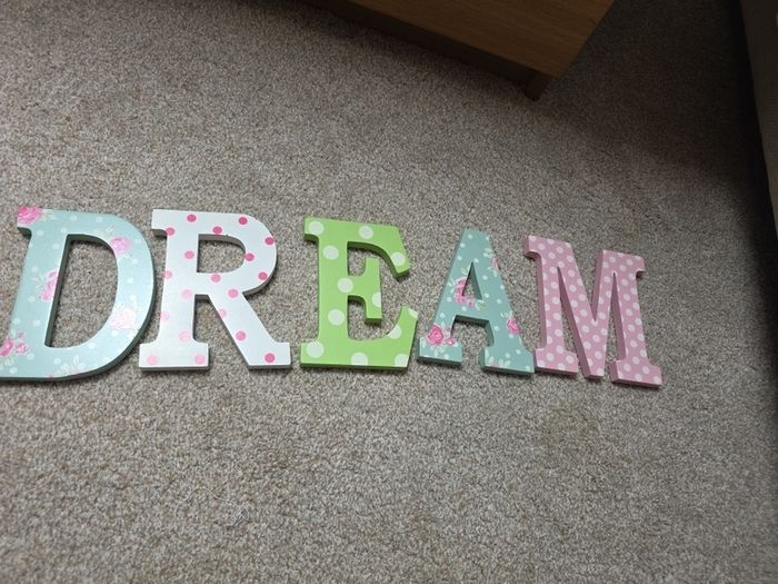 NEXT wooden DREAM words decor