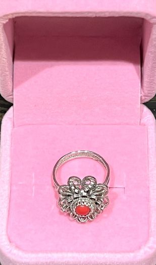 Silver Filigree Floral Cocktail Ring