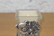 Bear Holding Flowers Candle