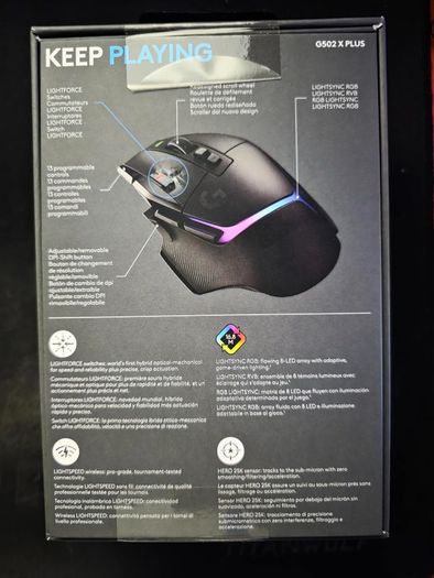 Logitech G502 X Plus LIGHTSPEED Wireless RGB Gaming Mouse Black