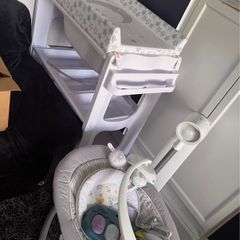 Baby swing and bath tub with changer