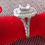 10KT White Gold Filled Halo Style Ring Image 5