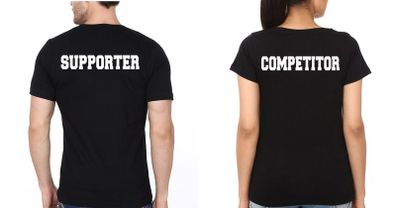 Supporter And Competitor  Love Couple T-shirts Great Gift Present For Valentines Day Idea
