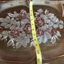 Walther Glass pink hue Rosetta floral large platter Image 3