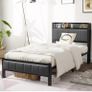 Single Bed Frame With Storage Headboard Image 6