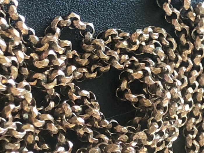 Antique 18ct rolled gold muff chain