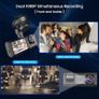 Car Dual Lens Dash cam Night vision loop recording 2" ips screen 1080p G-Sensor Image 7