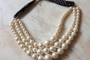 Pearl (3 Tier) Necklace (Faux)