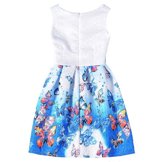 New Girls Snow Queen  Elsa Flower Printed Dress size 5-6 yrs