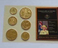 Australia Gold Plated Uncirculated coin collectors set