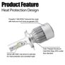 C6 Super Bright Car LED Headlight Bulbs H1/H7/H11/H4/H3/9006/,3800lm Car Exterior White COB Light Bulbs Image 3
