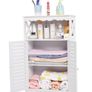 Bathroom Cabinet,Waterproof  Bathroom Floor Cabinet,Storage Cupboard Unit,White Bathroom Storage Organizer,Free Standing Cabinet,Compact Cabinet Store Bathroom Accessories Image 3