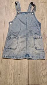 Denim dungarees, 6-9 months